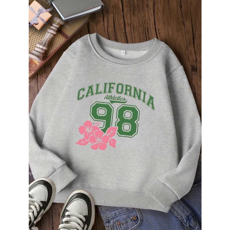 European Sizes Kids' Crew Neck Sweatshirt | Comfortable And Casual, Perfect For Fall/Winter, Random Print, Suitable For Outdoor And Home Wear