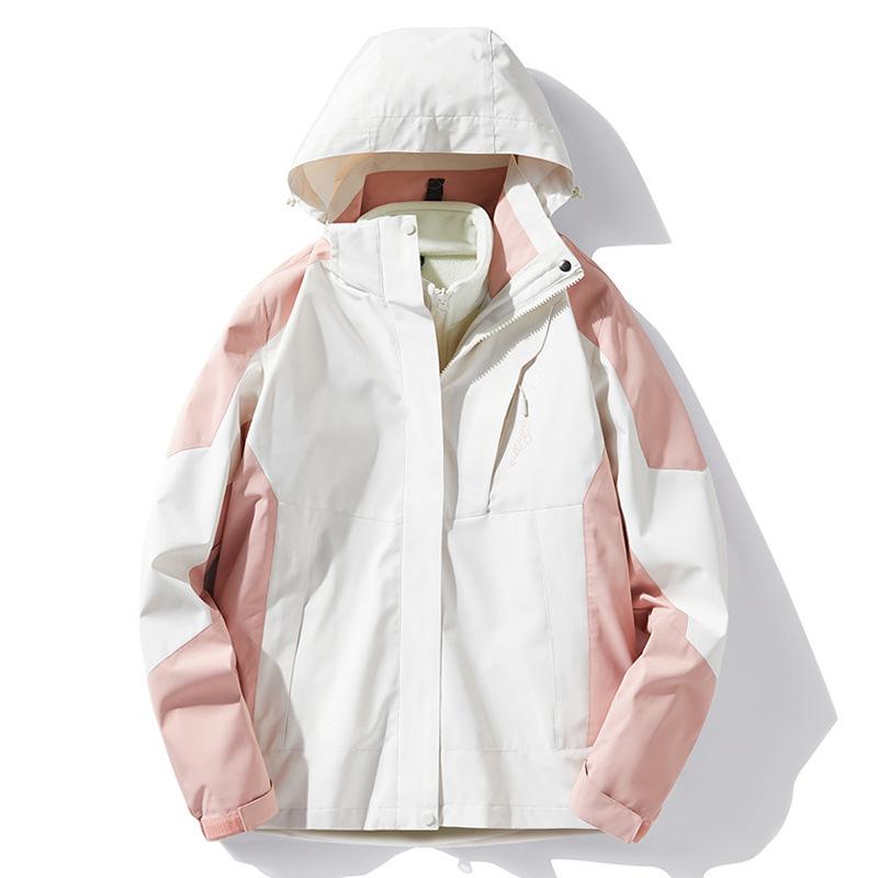 Spring and Autumn Mink Velvet Versatile Jacket Men's and Women's Youth Casual Outdoor Single Punch Jacket Jacket Hooded Removable