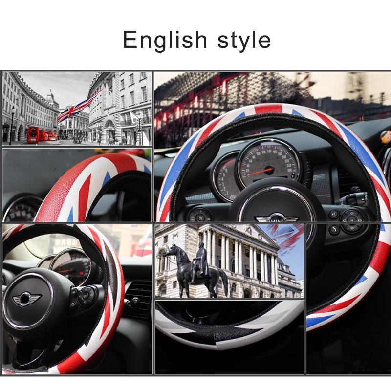Car Leathers Steering Wheel Cover For MINI ONE Cooper S R55 R56 R60 R61 F54 F55 F56 F57 F60 Countryman Car Interior Accessories zbfhp66