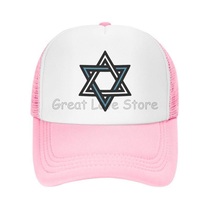 Star of David Print Mesh Baseball Caps Summer Fashion Breathable Snapback Hats Sun Protection Hats Adjustable Snapback Cap