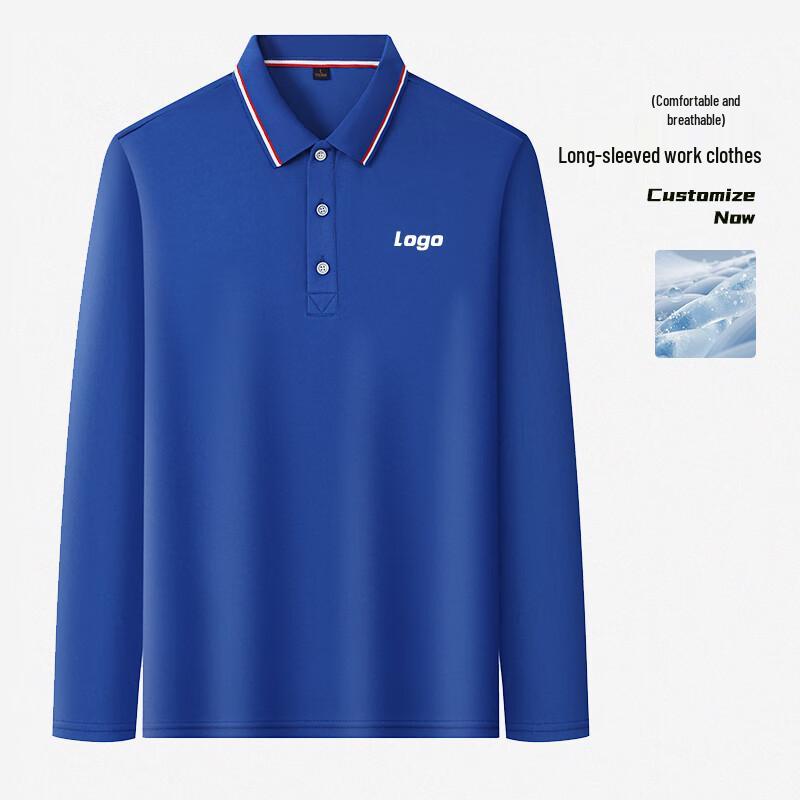 Unisex Fall/Winter Long-Sleeve Polo Shirt M