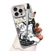 Custodia per Telefono Gatto Chitarra Argento per iPhone 12 Pro Max a 17/16/15 Plus/14/13