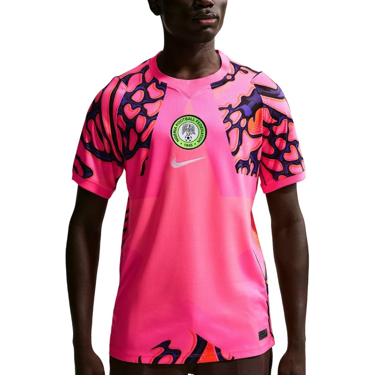 Nike Nigeria 2026 Stadium Goalkeeper Replica Jersey Hyper Pink Black White Men s IB5313-645 XL
