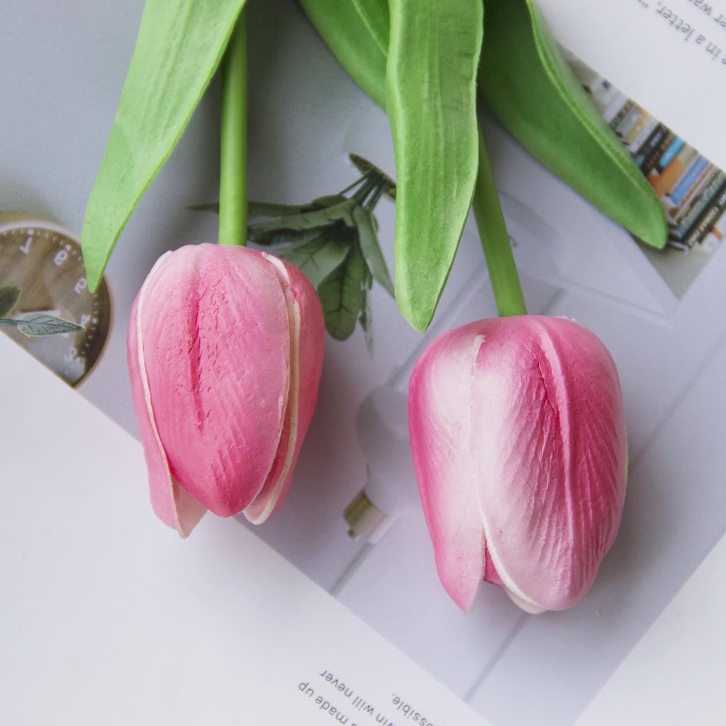 Real Touch Multicolor Artificial Tulips, Fake Tulip Flowers for Home Wedding Decor