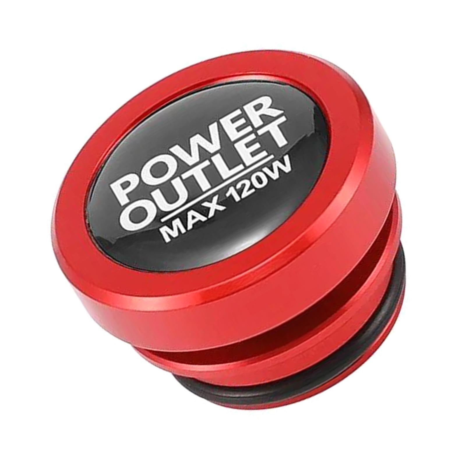 

Крышка гнезда прикуривателя автомобиля 12 В, заглушка для розетки питания, алюминиевые пылезащитные заглушки для розетки питания автомобиля красный