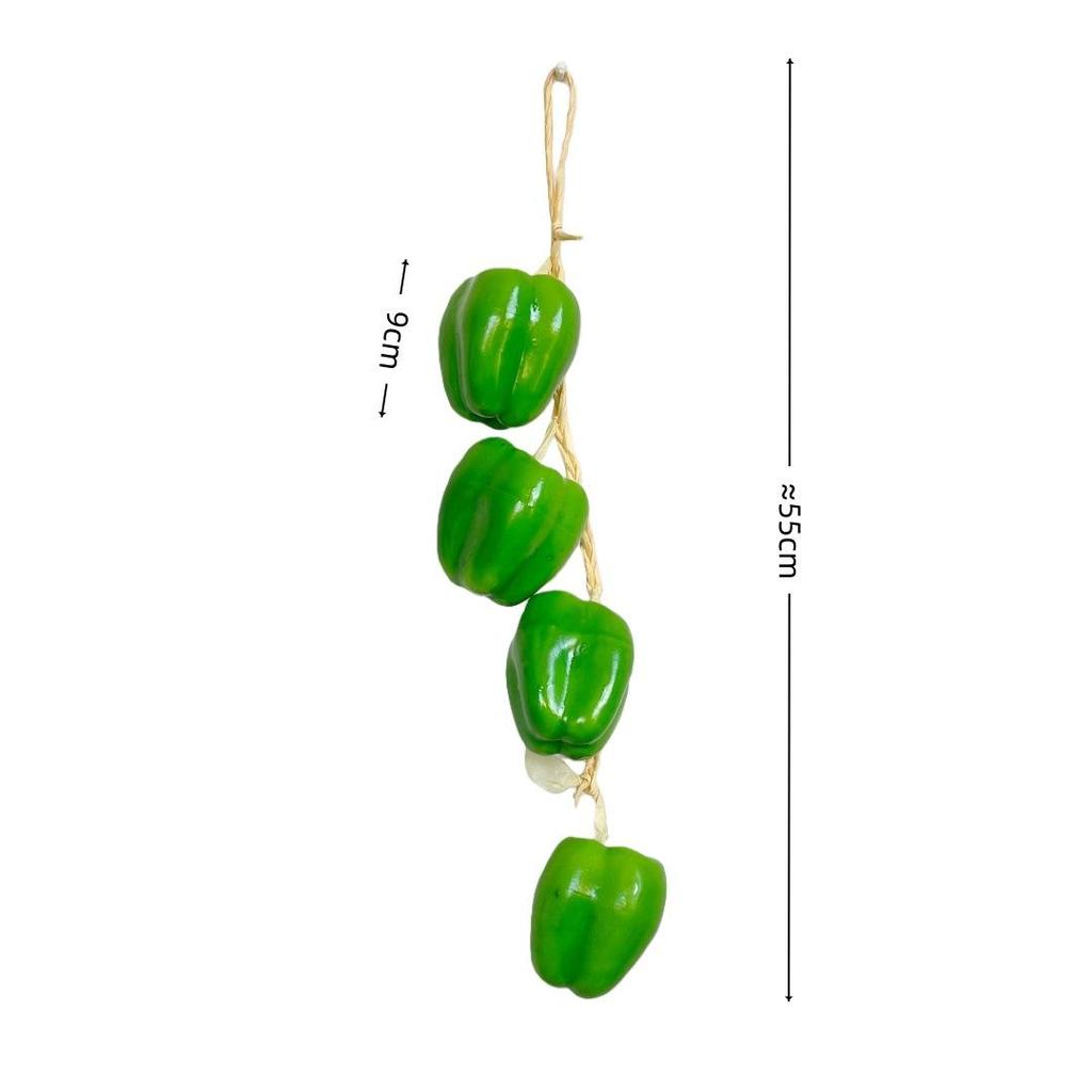 Realistic Hanging Vegetable String: Chili, Potato, Corn, Garlic, Peanut Props for Yard or Restaurant Decor