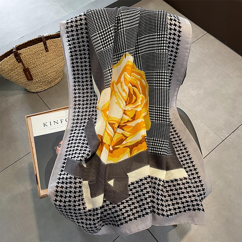 1PC 180*90cm Keep Warm New Elegant Luxury Silk Scarf Decoration Shawl Sun Protection With Women Fashion
