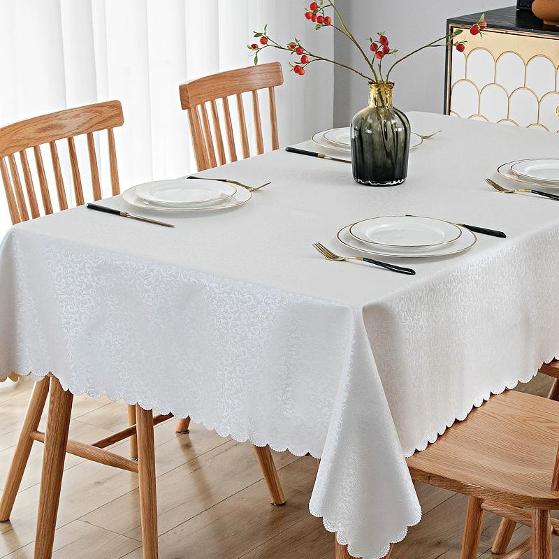 

PU WaterproofHeat-resistant Tablecloth for Meals Solid Color Texture Hotel Restaurant Table Cloth 3D Embossed Tea Table Mat Naturally Hangs Down 90x90cm