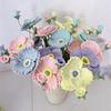 Creative Crochet Flower Bouquet Finished Handwoven Flowers Knitted Flower Wedding Party Decor  Friends Gift