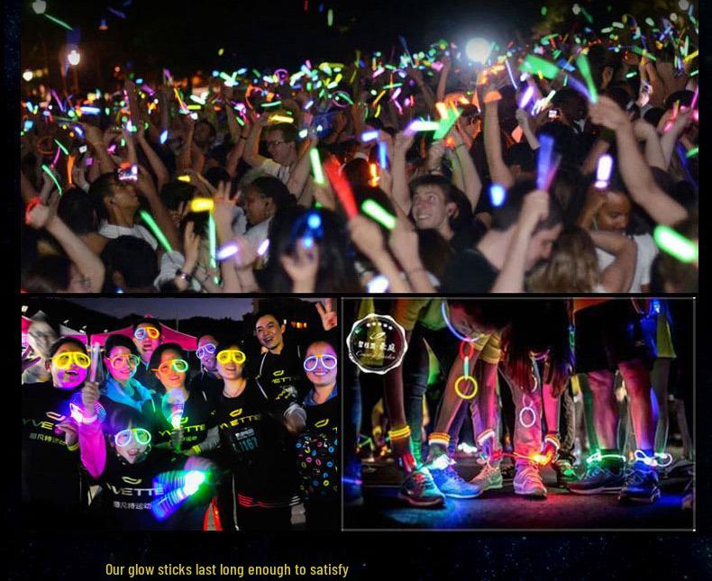 8-color mixed 50/100PCS luminous stick flashing wand-fluorescent lamp for outdoor concert night market