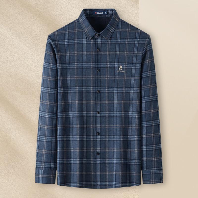 Chemise à Manches Longues en Tricot Chaud à Carreaux pour Homme MONTAGUT