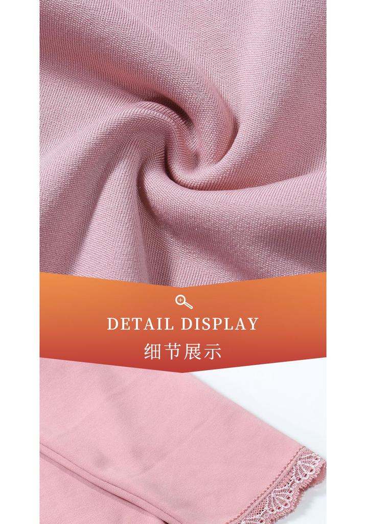 Hot and Warm Top for Women In Autumn and Winter, with Added Velvet and Thick Lace, V-neck Long Sleeved Underwear As the Base Layer