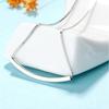 S925 Sterling Silver Smile Necklace Korean Style Simple All-Match Square Tube Geometric Clavicle Chain Female Pendant Silver