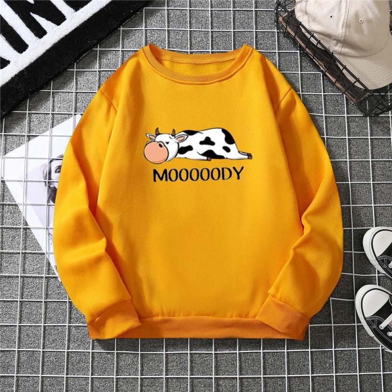 Womens Oversized Hooded Sweatshirt Casual Streetwear Long Sleeve Pullover With Animal Print