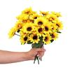 1/7-Head Sunflower Bouquet Small Bundle DIY Floral Materials Artificial Flowers Silk Realistic Home Decoration Photography Props