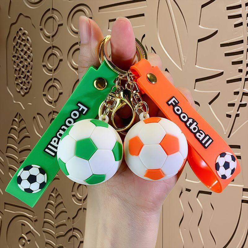 Cartoon World Cup Soccer Keychain Couple Bag Charm Car Key Ring Creative Small Gift