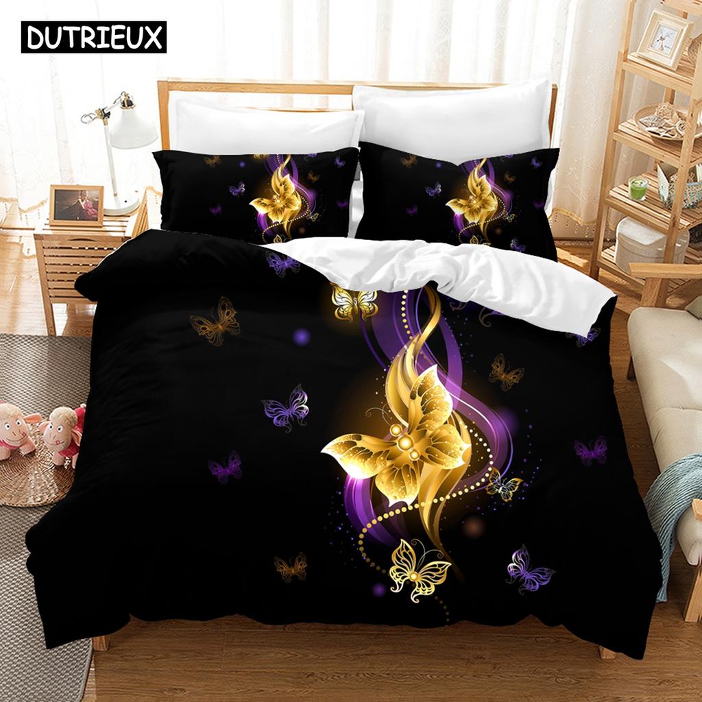 3D Schmetterling Bettwäsche-Sets Bettbezug-Set mit Kissenbezug Twin Full Queen King Bettwäsche Bettwäsche