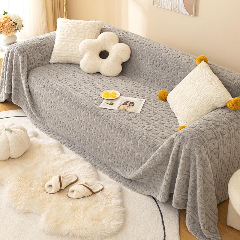 Sofa Cover Blanket Anti-Scratching Autumn and Winter Universal Plush All Wrapped Cover Cover Full Cover Towel