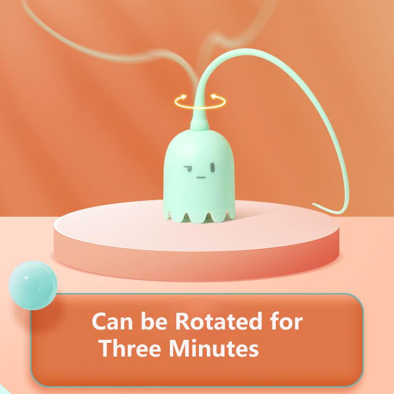 Smart Cat Toy Interactive Pet Toys for Cats Electric Rolling Ball Kitten Toys Silicone Rotate Cat Playing Toy Pet Supply