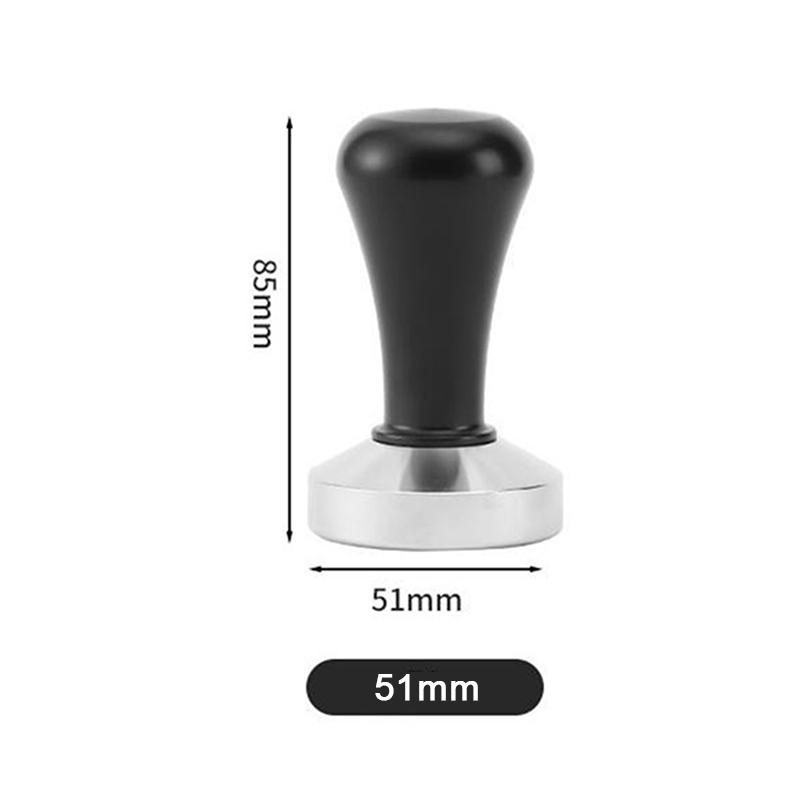 

High-Quality Coffee Powder Press 51/53/58mm Wooden Handle With Stainless Steel Base For Concentrated Espresso Durable Kitchen