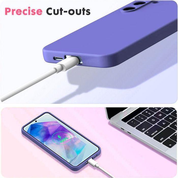 Coque de protection - BOOLING - pour Samsung Galaxy A56 5G - Silicone Liquide Doux - Antichoc - Violet Foncé