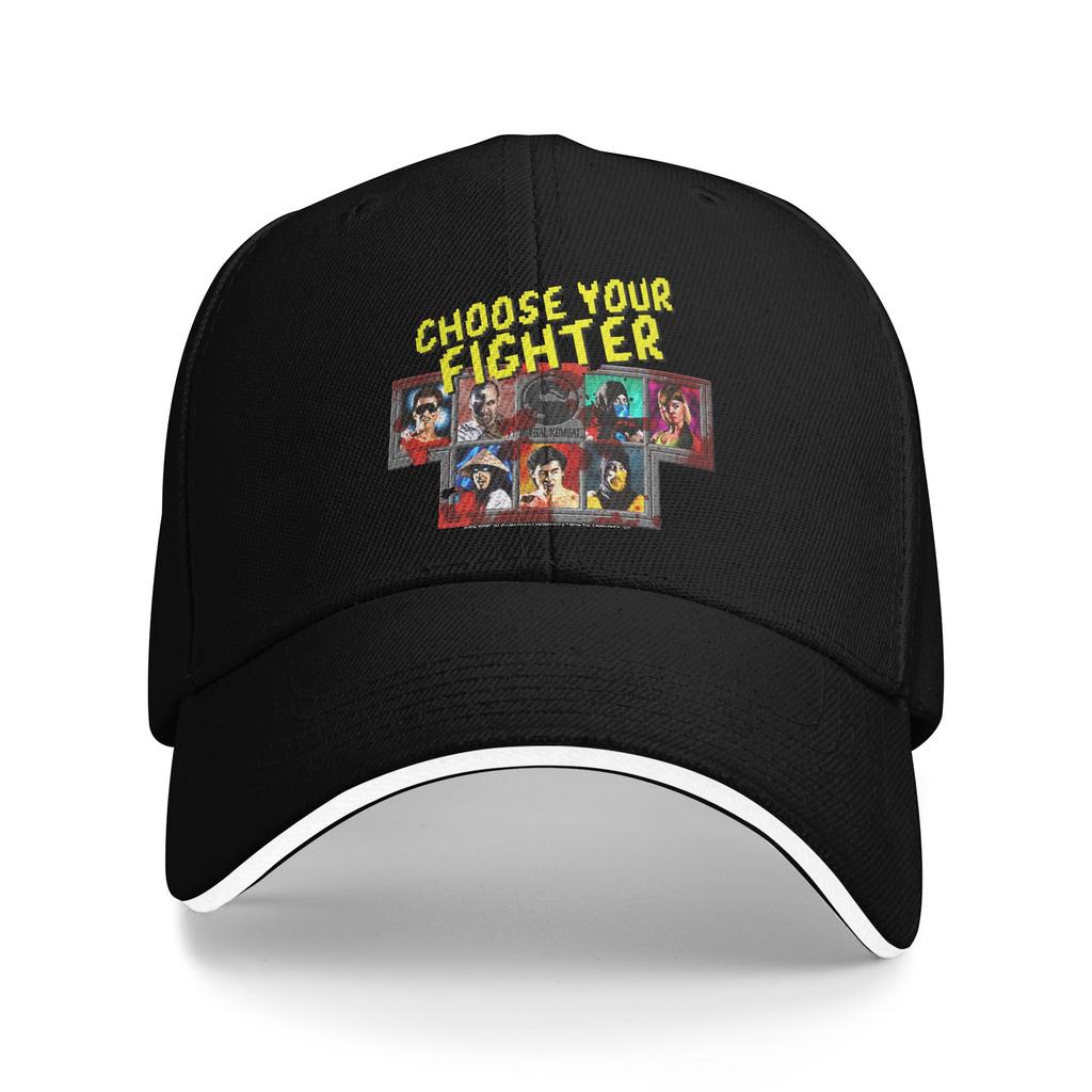 Mortal Kombat Character Baseball Cap Vintage  Sandwich Hats Unisex Adjustable Sun Cap Workouts