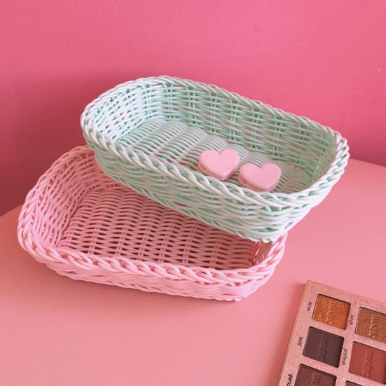 Storage Basket Exquisite Shape Large Capacity PP Colorful Sundry Storage Organizer Box Photography Prop for Home