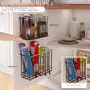 Ornestia Magnetic Wrap Holder, Set of 4, Kitchen Storage Rack with Powerful Magnets, Large Capacity Wrap Storage for Refrigerators, Washing Machines,