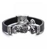 Lion head animal bracelet for men stainless steel braided chain wristband bracelet fashion hip hop jewelry