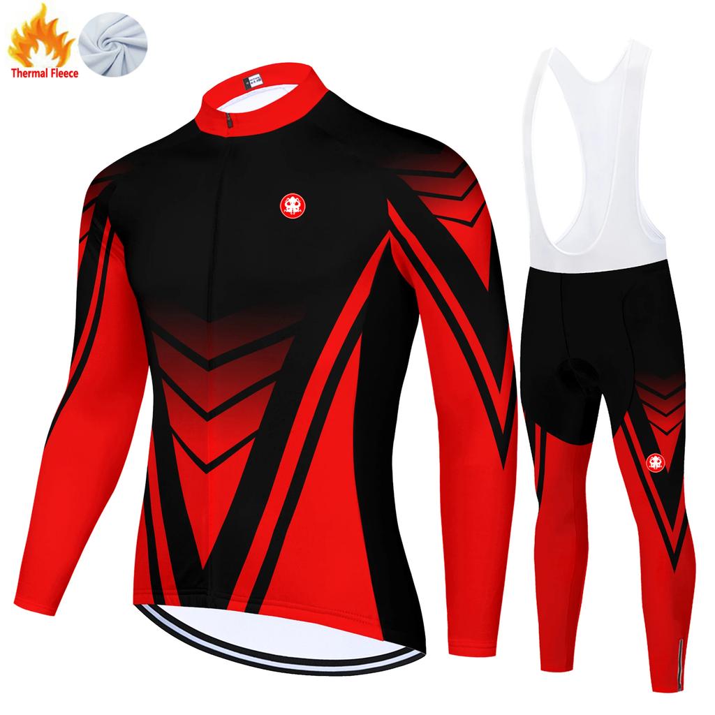 Winter Thermisch Fleece Set Ciclismo Masculino Fietstrui Wielrenkleding Heren Ropa Mtb Hombre Tenue Velo