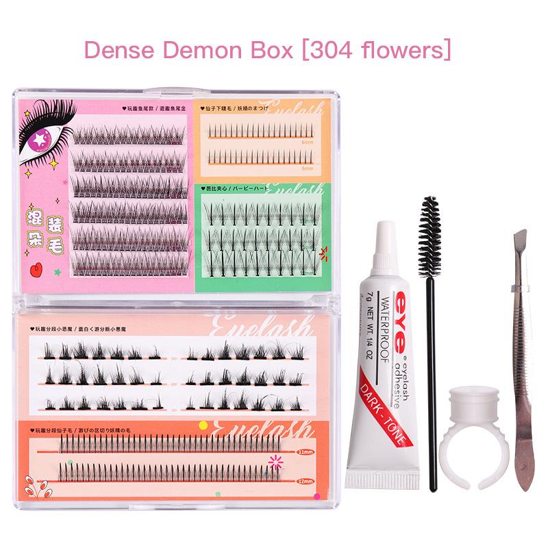 Thick Diy Fun Plate Lazy Single Cluster False Eyelashes Combination Fairy Hair Self-Adhesive Fishtail Comic Eyelashes