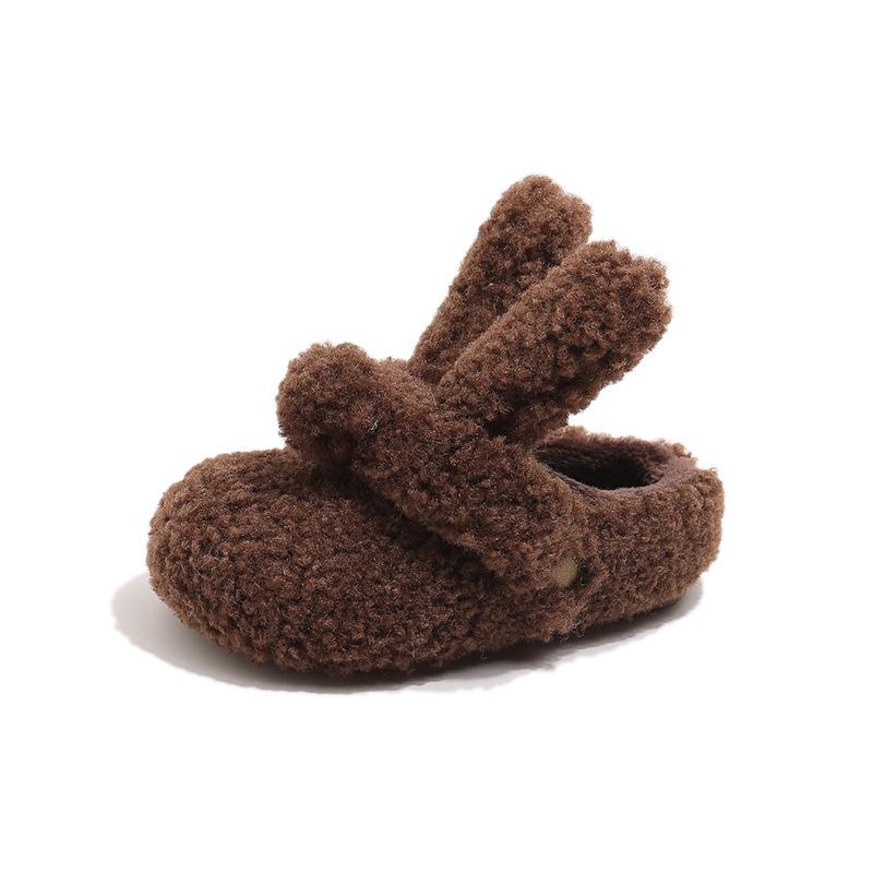 2025 Women's Lazy Fuzzy Cotton Birken Slippers, Soft Sole, Closed-Toe, Plush Half Slippers