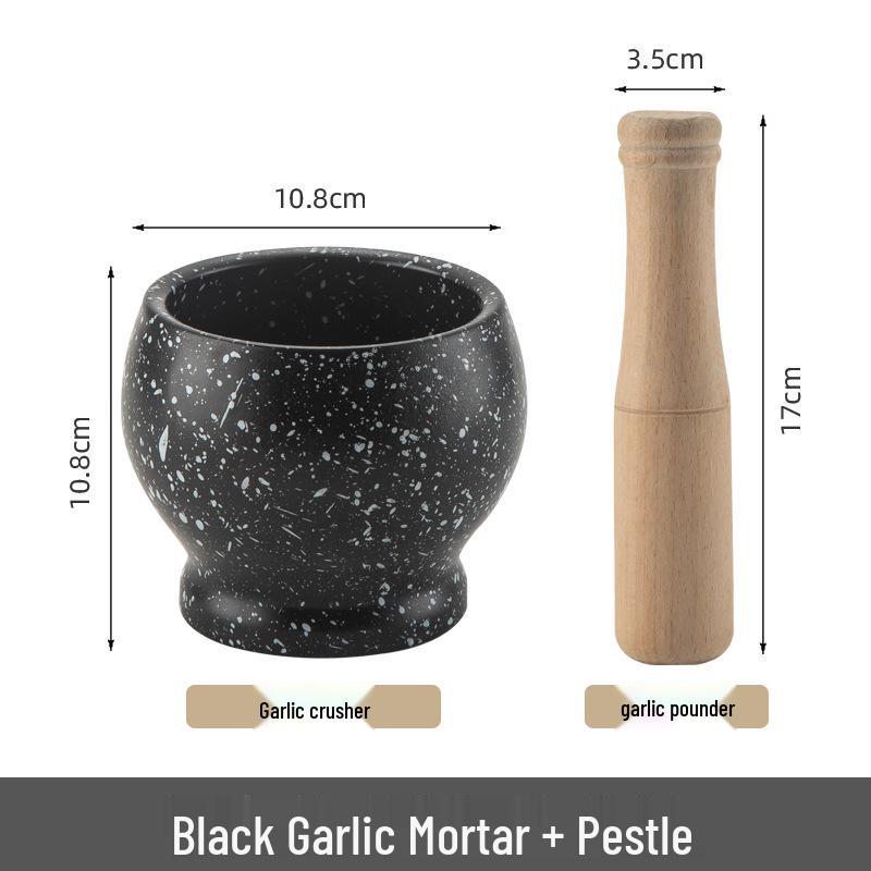 Ensemble mortier et pilon en céramique avec pilon en bois pour écraser et broyer l'ail.