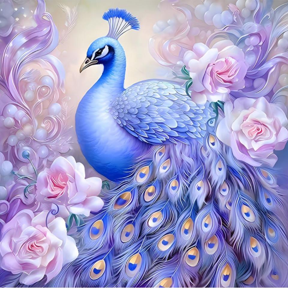 5D DIY Diamond Painting Animal Kit Gorgeous Peacock DIY Partial Special Shaped Drill Handmade Diamond Mosaic Art Gift