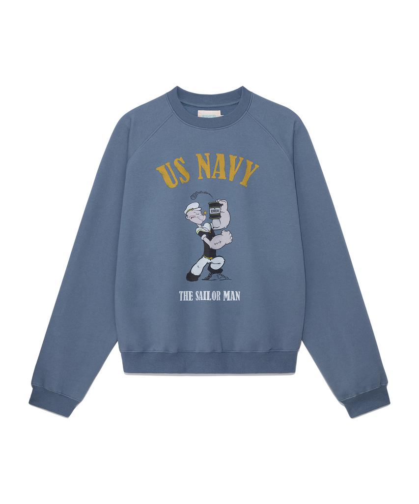 ERER Popeye Raglan Sweatshirt Blue