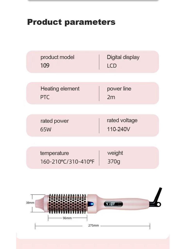 Portable Multifunctional Hair Styler: Fluffy, Straighten & Curl with Multi-Gear Adjustment