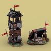 Medieval Style Trench Tribe's Watchtower Camp Tent MOC Assembly Building Block Toy