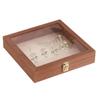 Wooden Keepsake Storage Box Multi-Purpose Cash Storage Organizer Necklace Display Case With Clear Acrylic Lid For Home