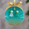 Sea Glass Friendship Ornament Handmade Sea Glass Art Friendship Keepsake Round Acrylic Christmas Tree Ornament for Xmas Party Decor