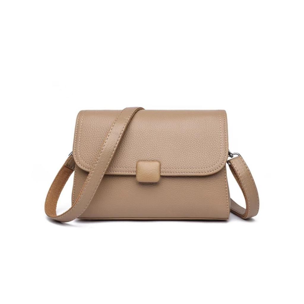 Echt Lederen Tas Veelzijdig Zacht Leer Kleine Vierkante Tas Eenvoudige en High-end Crossbody Tas Dagelijkse Pendelen Schoudertas Dames Tas
