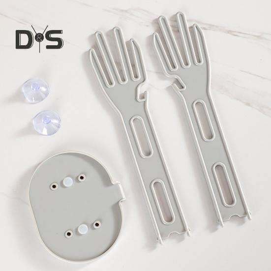 1/2ks držák na kuchyňské rukavice Sušák na rukavice se stabilní základnou Jednoduchá instalace Organizér na sušení utěrek na nádobí Stojan na věšák na dřez