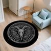 Black and White Animals  Round Area Rug,Carpet Rug for Living Room Bedroom Sofa Playroom Decor,Non-slip Floor Mat