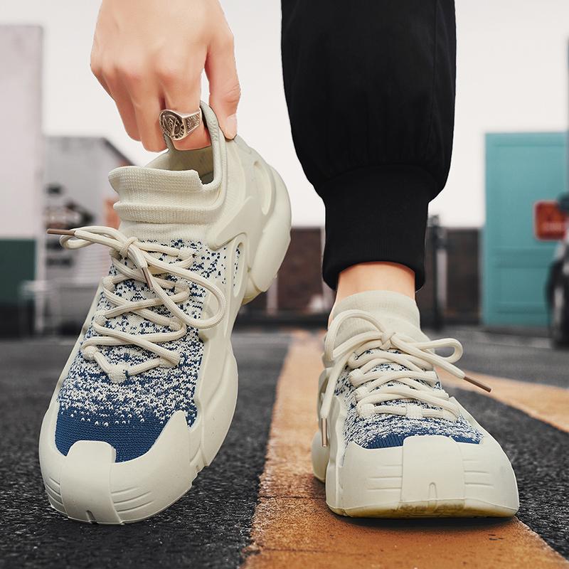 High-top Socks Shoes Octopus Breathable Mesh Men Sneakers Comfortable Thick Sole Running Sports Shoes Trend Walking Footwear