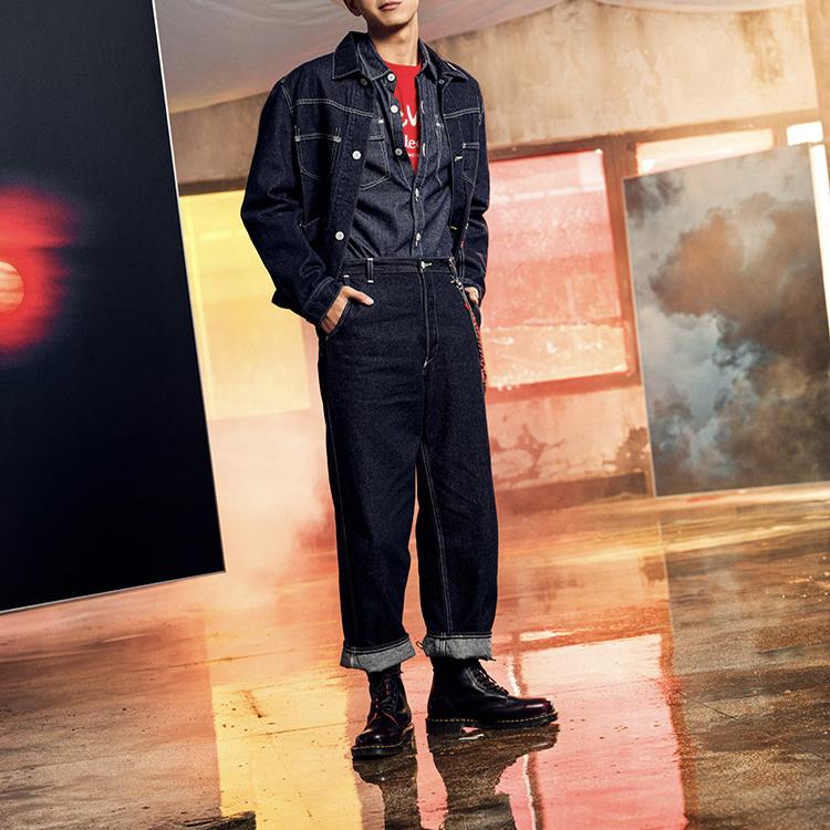 Levis Denim Jacket With Collar Men Jackets Dark-Denim A0142-0000