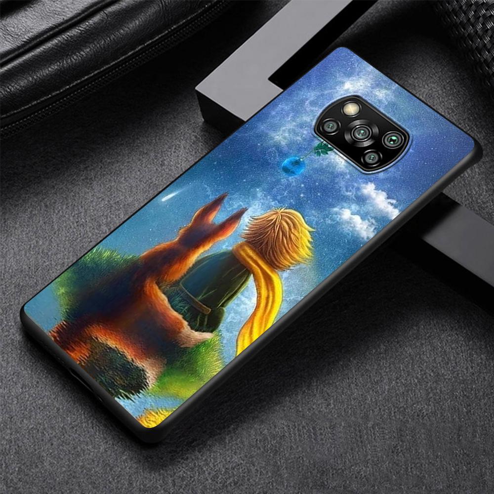 Little Prince Anime Space Case for Xiaomi Poco X3 NFC M3 X4 Pocophone F1 M4 Pro F4 F3 GT Black TPU Phone Cover Redmi Note 11 9S