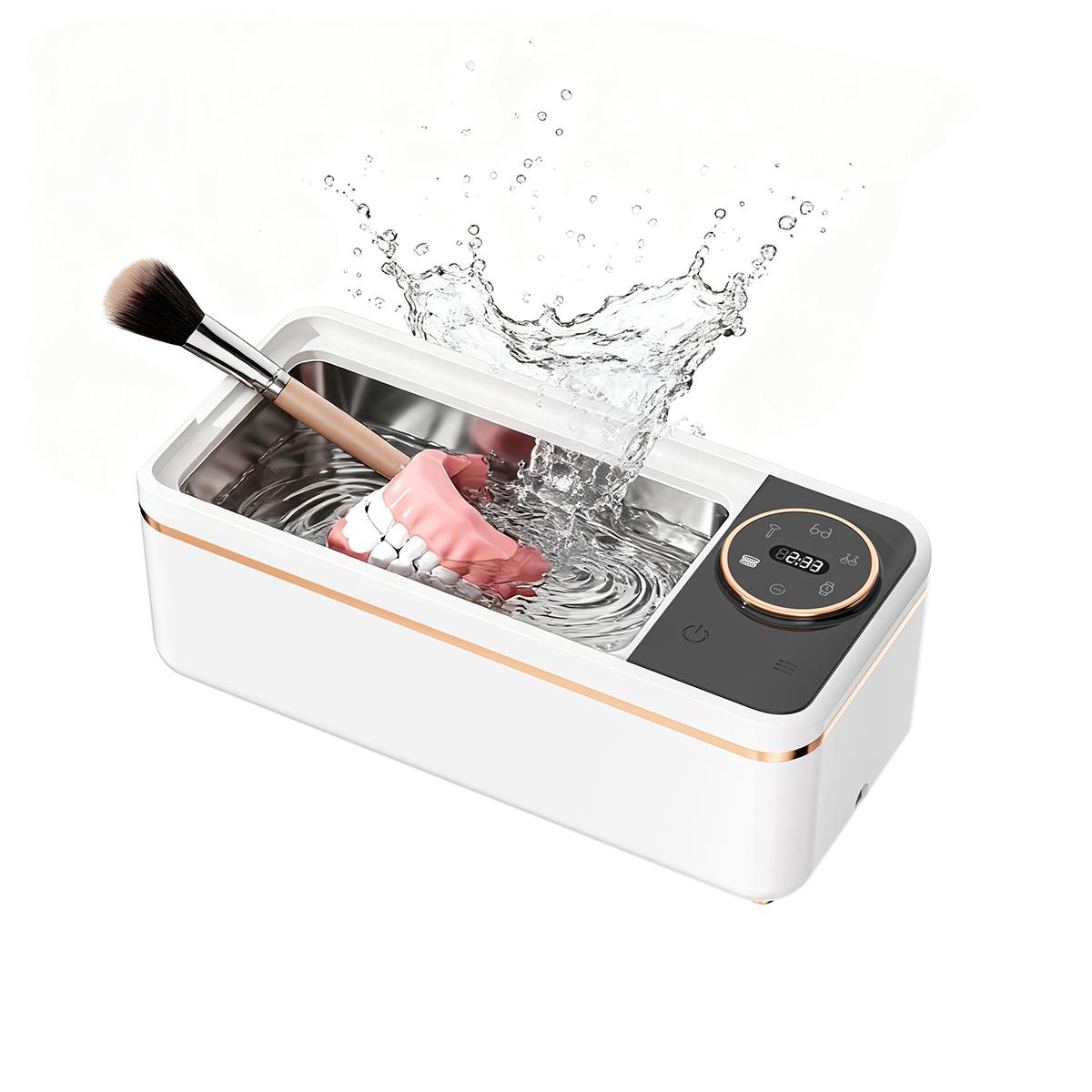 

Ultrasonic 55KHZ Machine Soundwave Technology Deep Cleaning Appliance for Glasses Dentures Jewelry Makeup Brushes белый