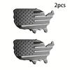 2 Stück Kleine Mattschwarze Amerikanische Flagge Aufkleber Decal für Auto 3D US Amerikanische Flagge Emblem Decals für LKW für LKW Auto Motorrad
