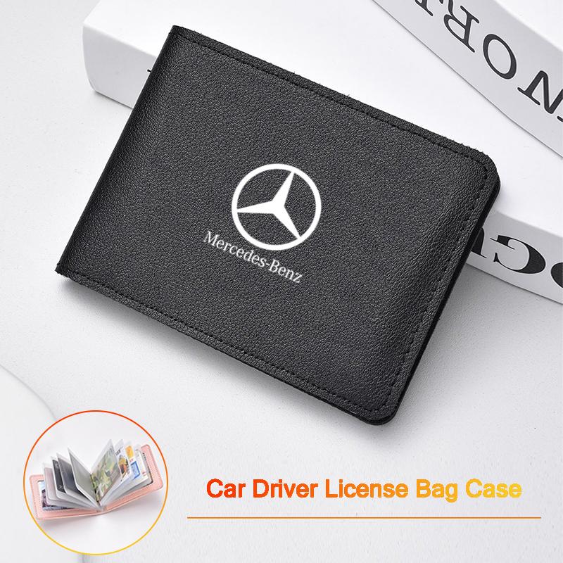 Car Ten-card Driver License Cover PU Leather Car Driving Documents Case Credit Card Holder For Mercedes Benz W210 W211 W212 W221 QC1