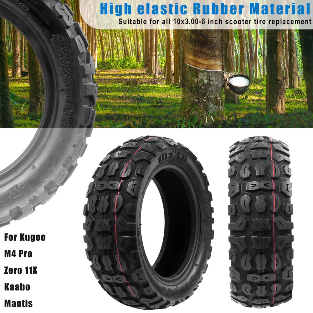 10x3.0 Vacuum Tire for Zero 10X Dualtron KUGOO M4 Pro Kaabo 10 Inch 10*3.0 Thickened Off-Road Tubeless Tyres Scooter Accessories