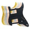 1 Stück Gitarren-Schlagbrett 11 Löcher HH Metall-Gitarren-Schlagbrett Kratzschutz für Gitarre im LP-Stil